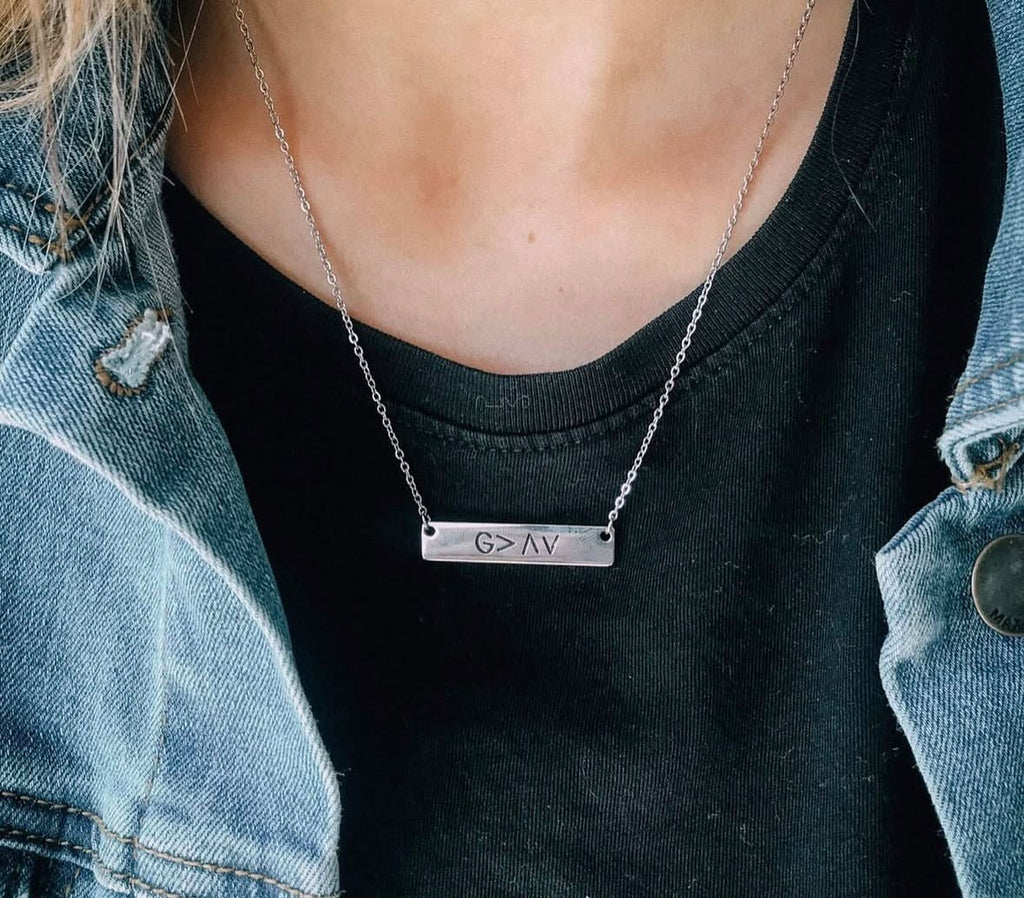 God Is Greater Than Your Highs & Lows Necklace – Faith Necklace