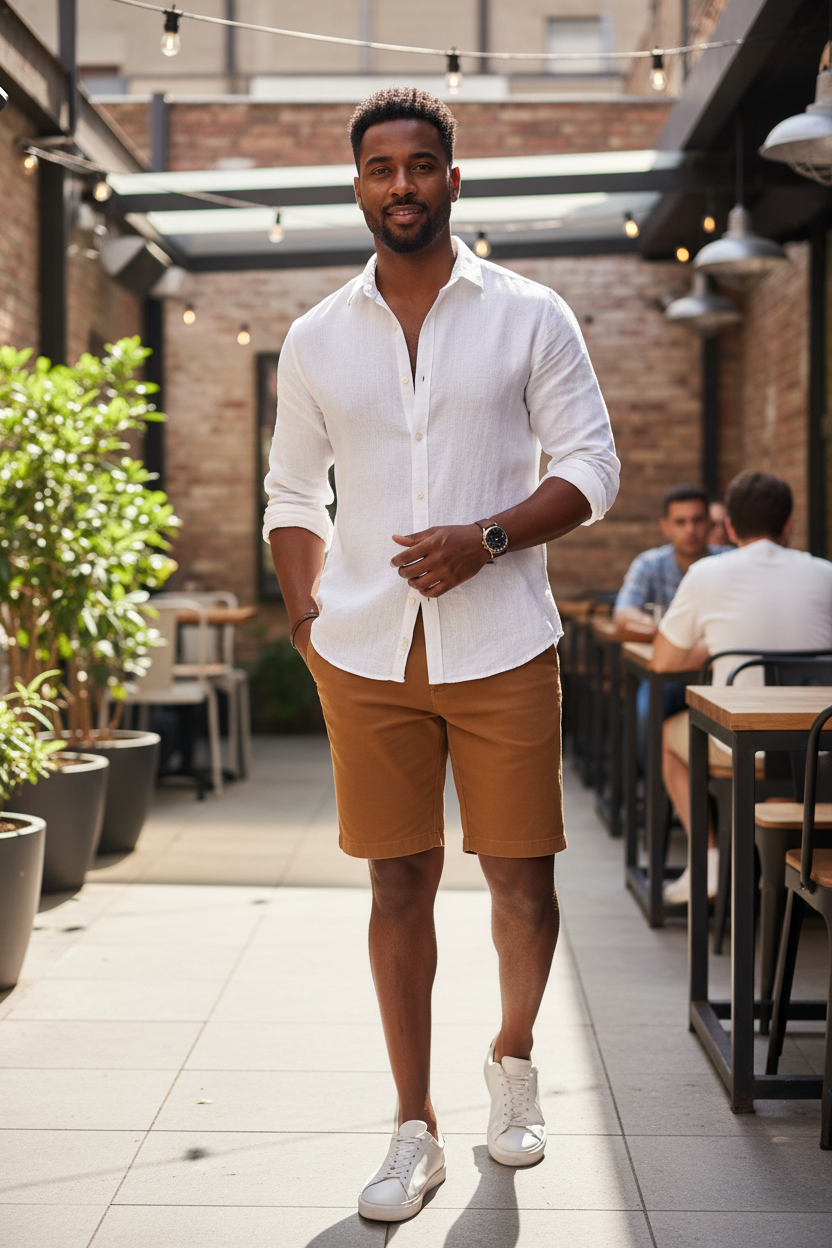 Gabardine Shorts