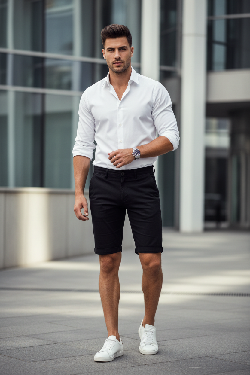 Gabardine Shorts