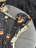 Floral Sweetheart Puff Sleeve Dress