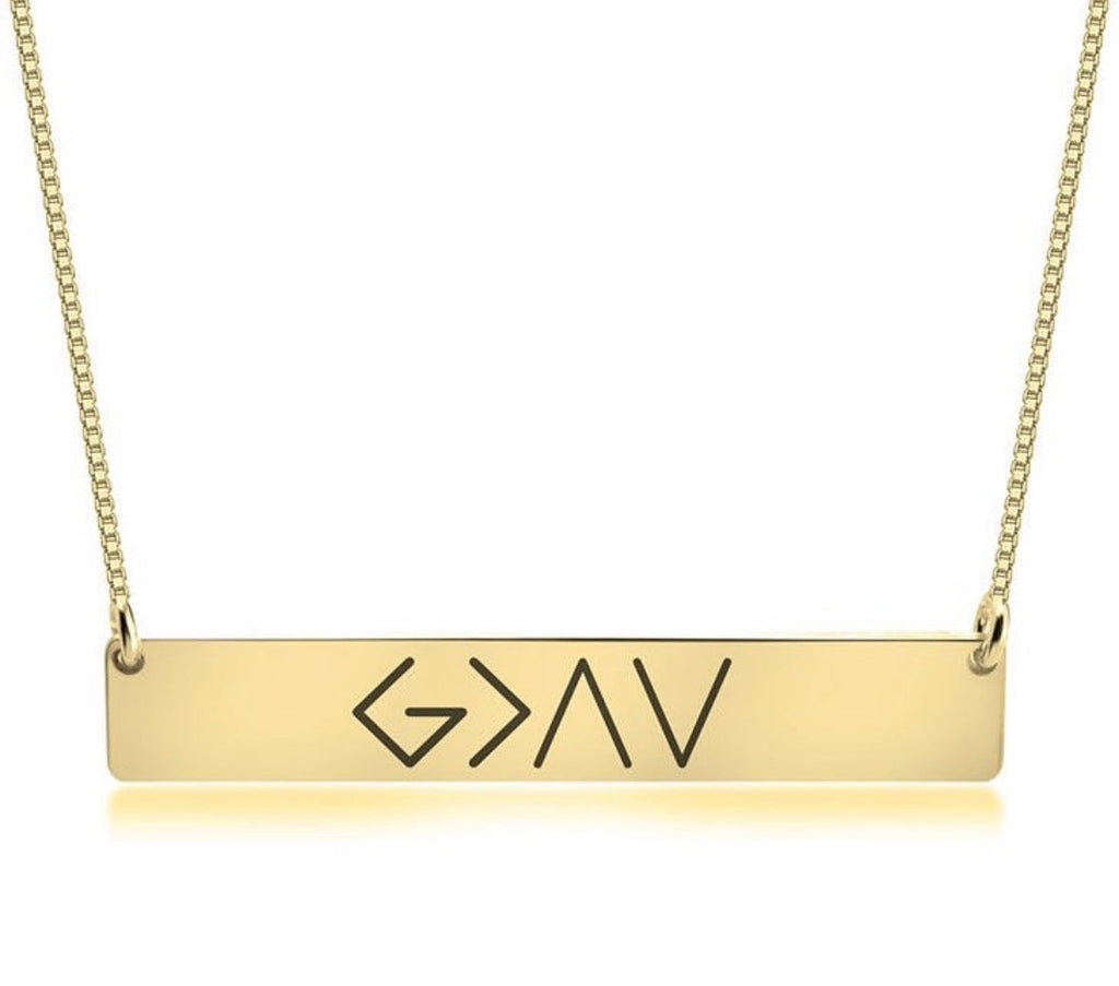 God Is Greater Than Your Highs & Lows Necklace – Faith Necklace
