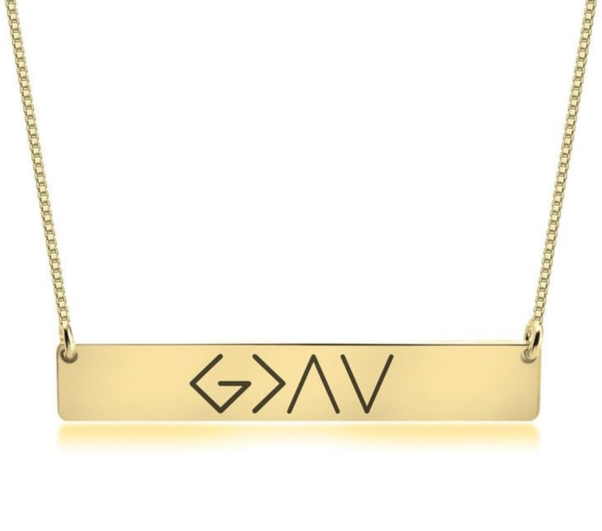 God Is Greater Than Your Highs & Lows Necklace – Faith Necklace