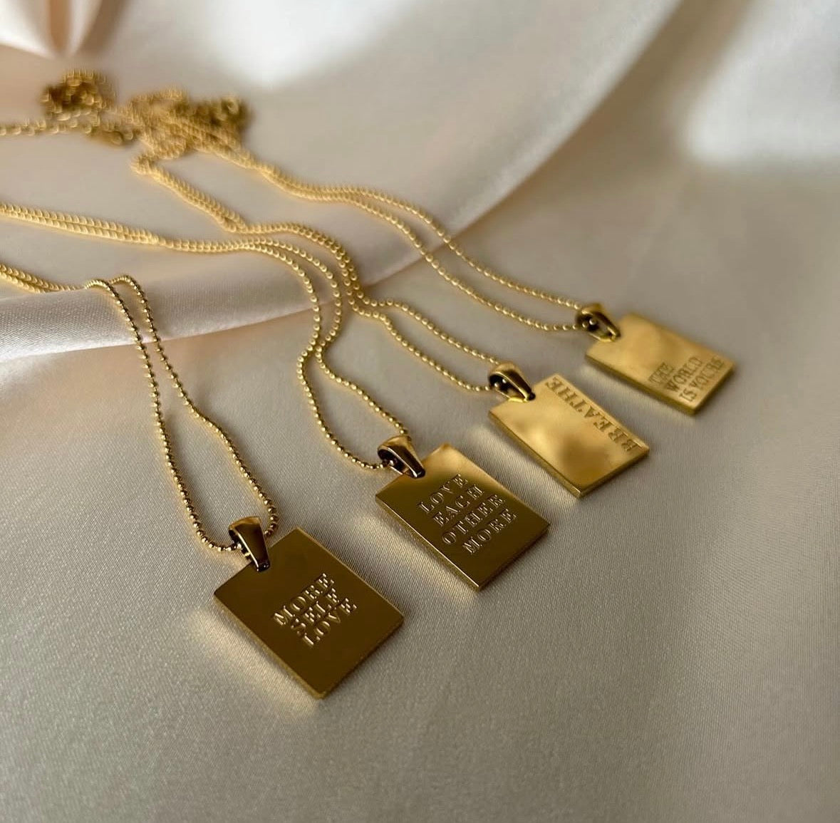 Stainless Steel Quote Necklace