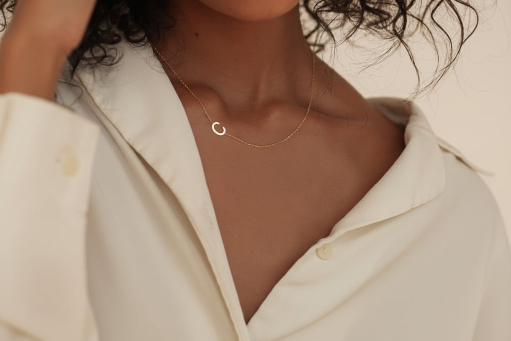 Stainless Steel Initial Necklace
