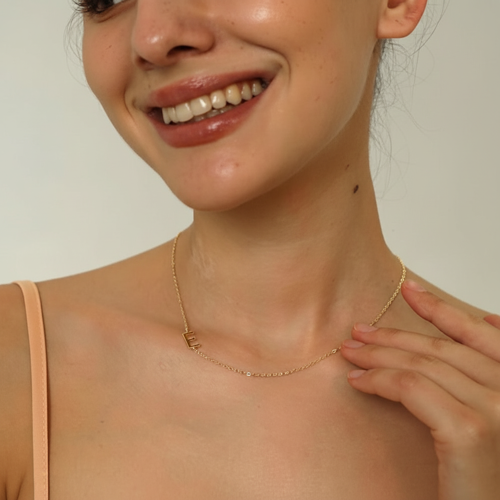 Stainless Steel Initial Necklace