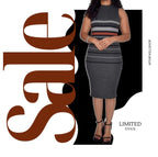Stripe Midi Bodycon Dress