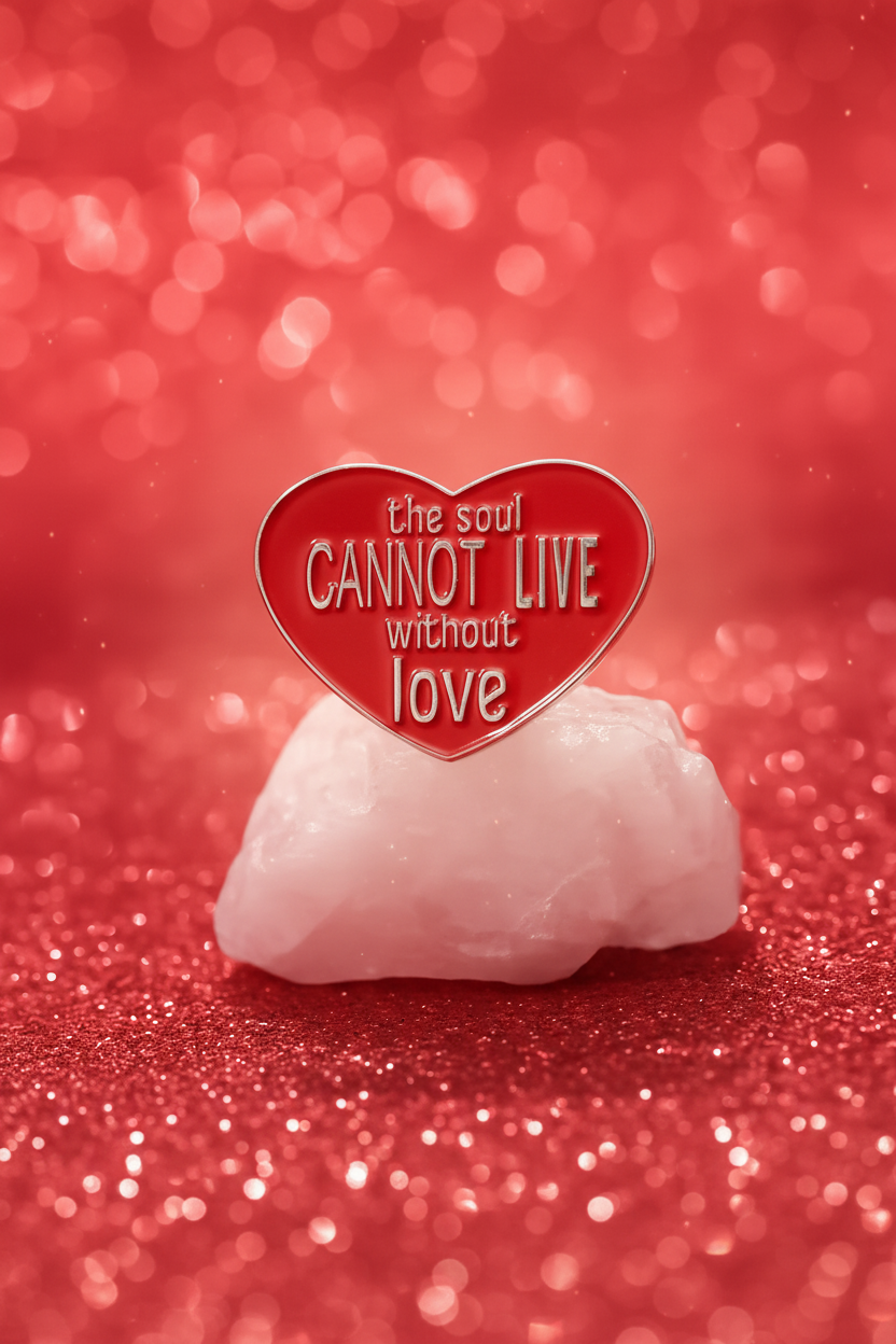 "The Soul Cannot Live Without Love" Enamel Pin
