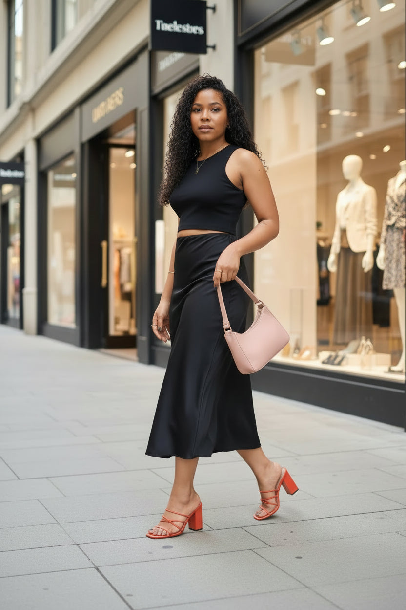 Strappy Square Heels