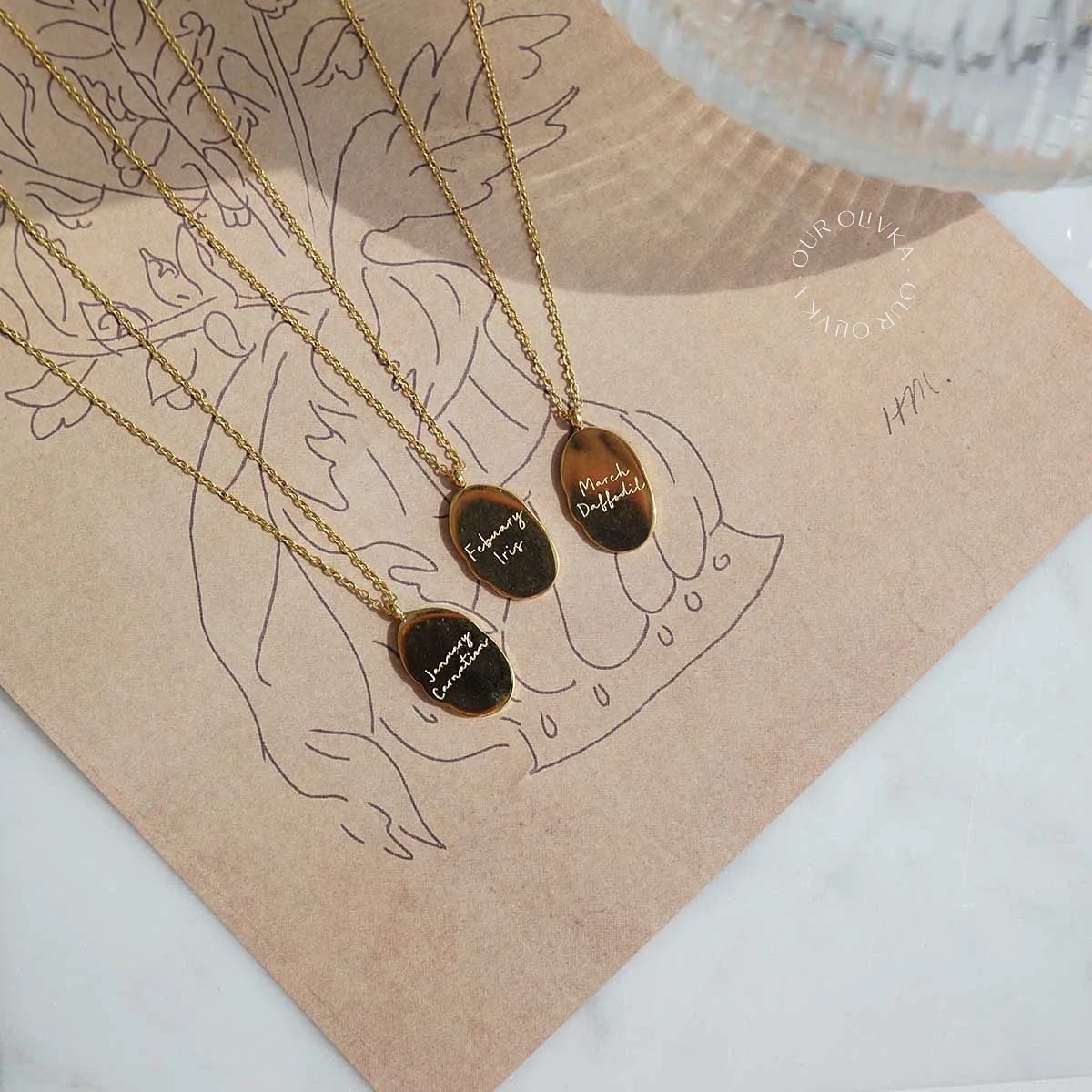 Birth Month Flower Necklace