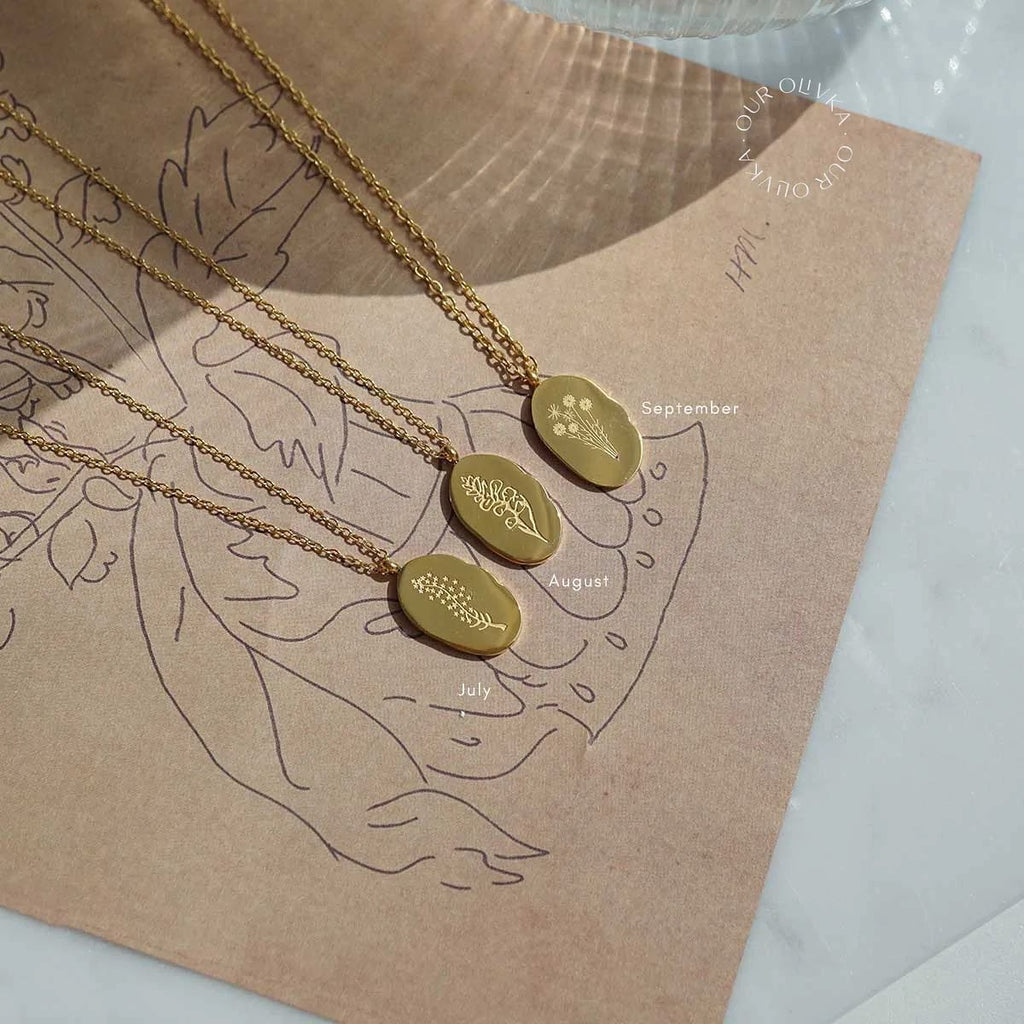 Birth Month Flower Necklace