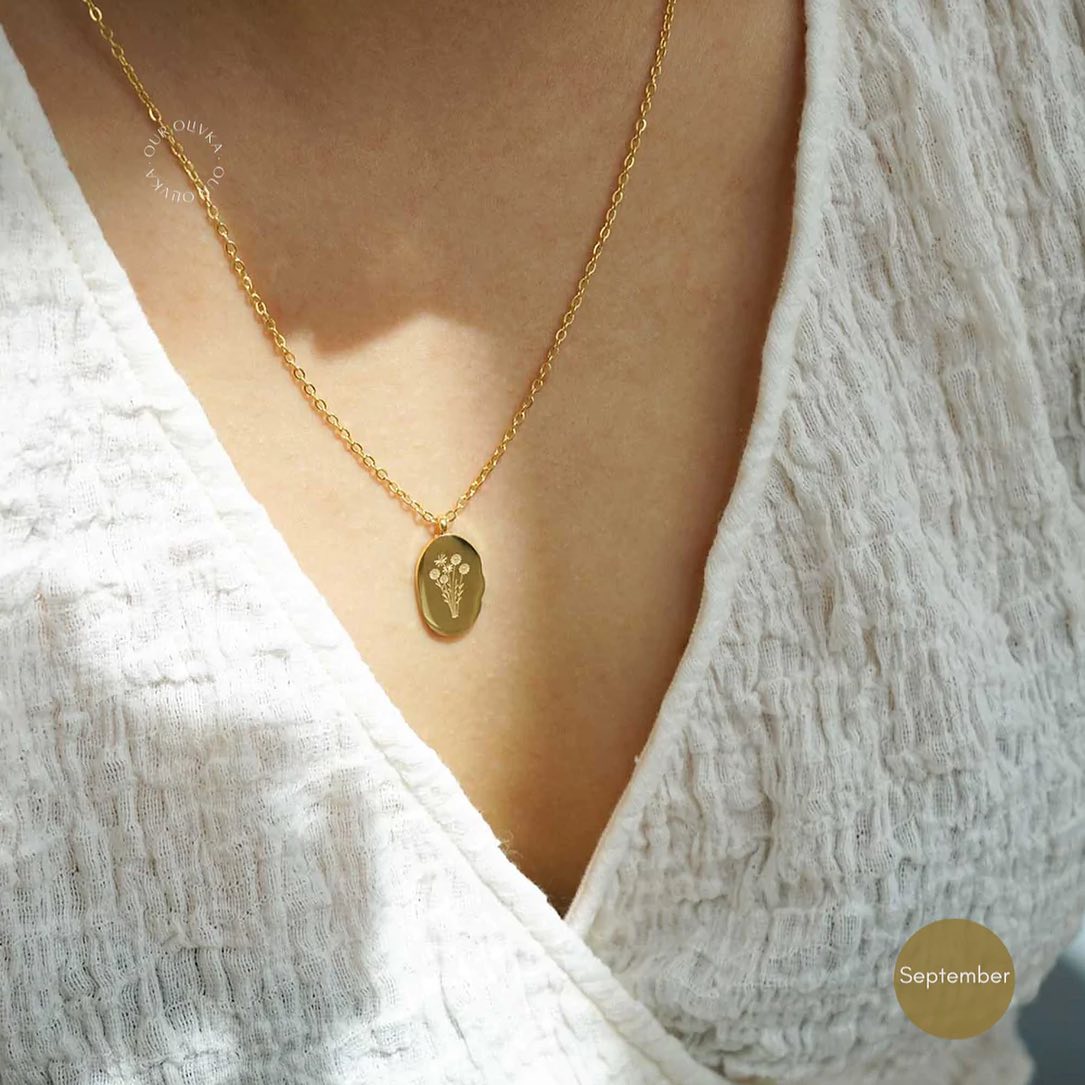 Birth Month Flower Necklace
