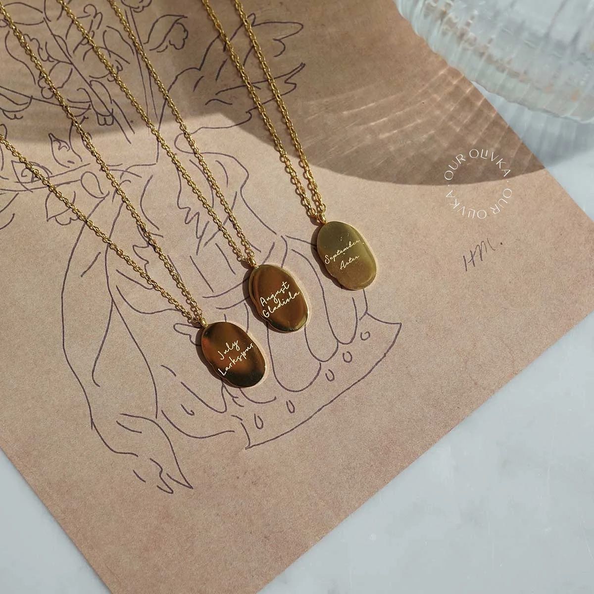 Birth Month Flower Necklace