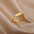 Initial Stainless Steel Ring – Minimal Personalized Ring