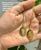 Birth Month Flower Necklace
