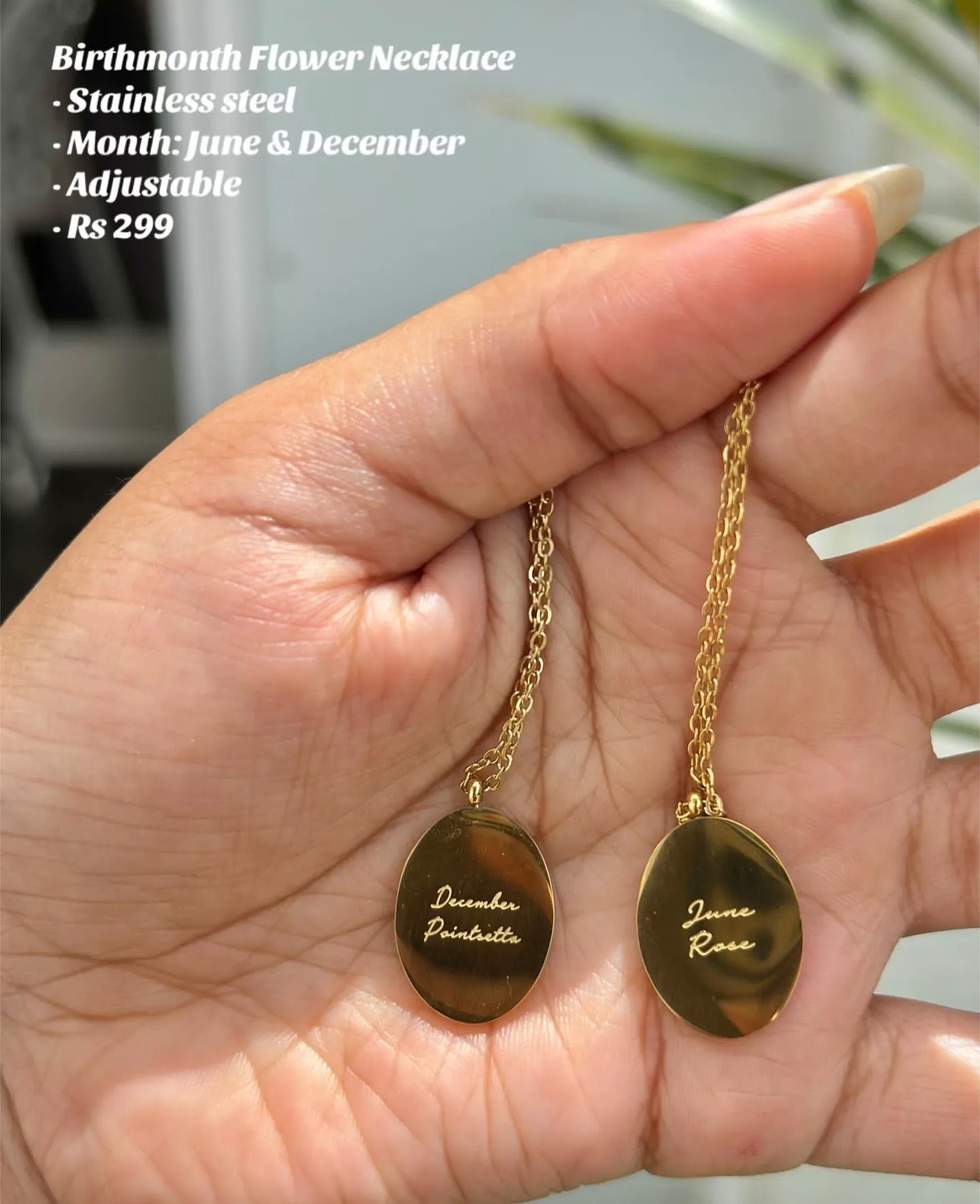 Birth Month Flower Necklace