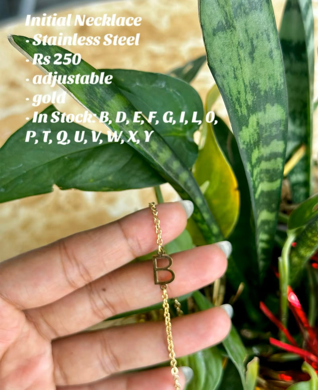 Stainless Steel Initial Necklace