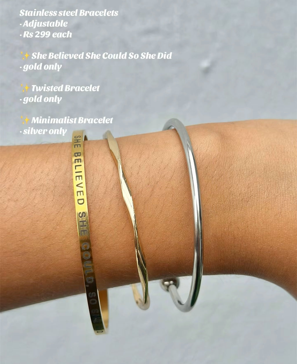 "She believed she could so she did" Bracelet