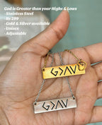 God Is Greater Than Your Highs & Lows Necklace – Faith Necklace