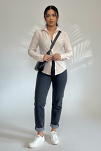 Everlight Pleated Shirt - Elegant Women's Pleated Shirt (Made in Mauritius)