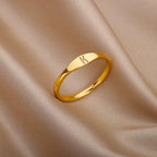 Initial Stainless Steel Ring – Minimal Personalized Ring