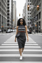 Stripe Midi Bodycon Dress