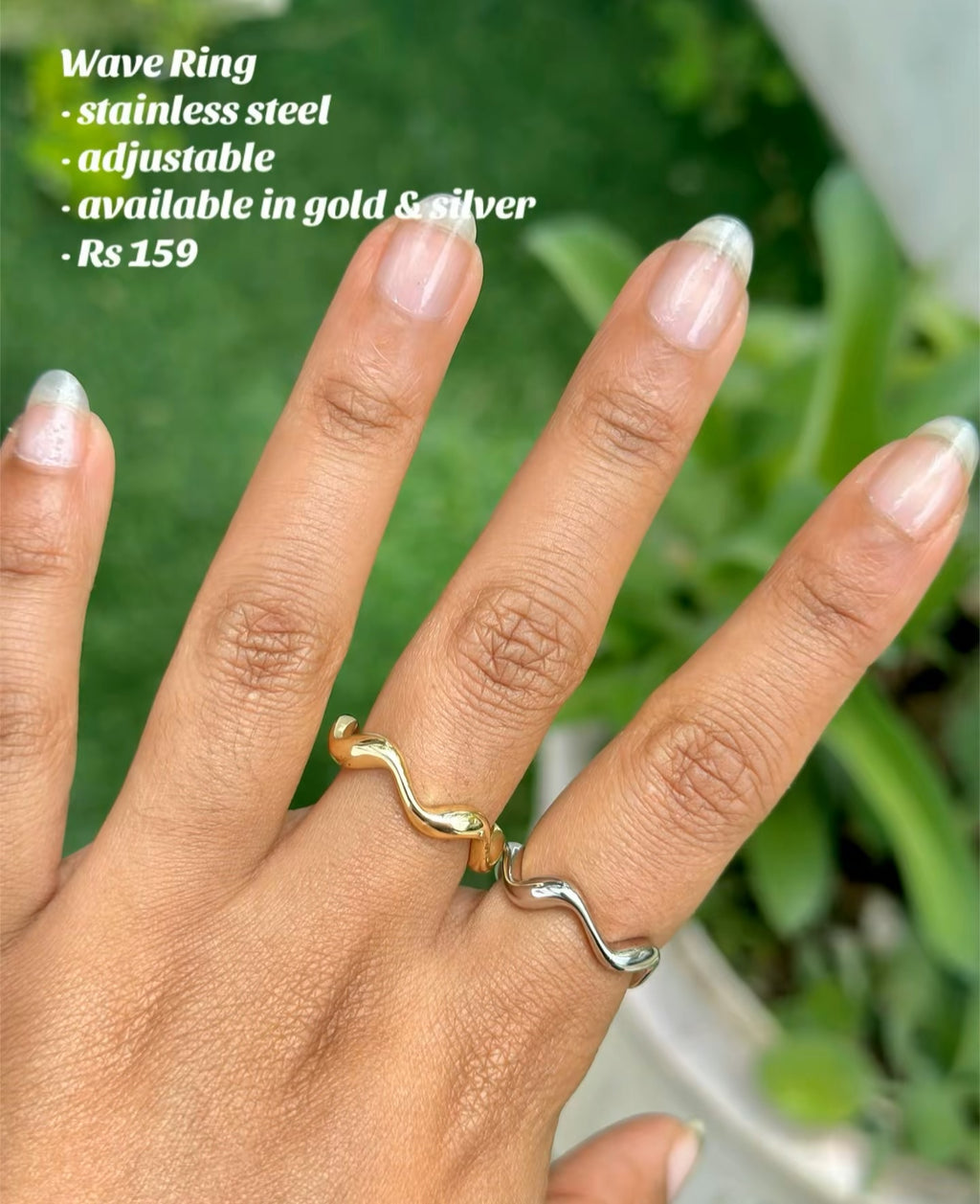 Adjustable Wave Ring