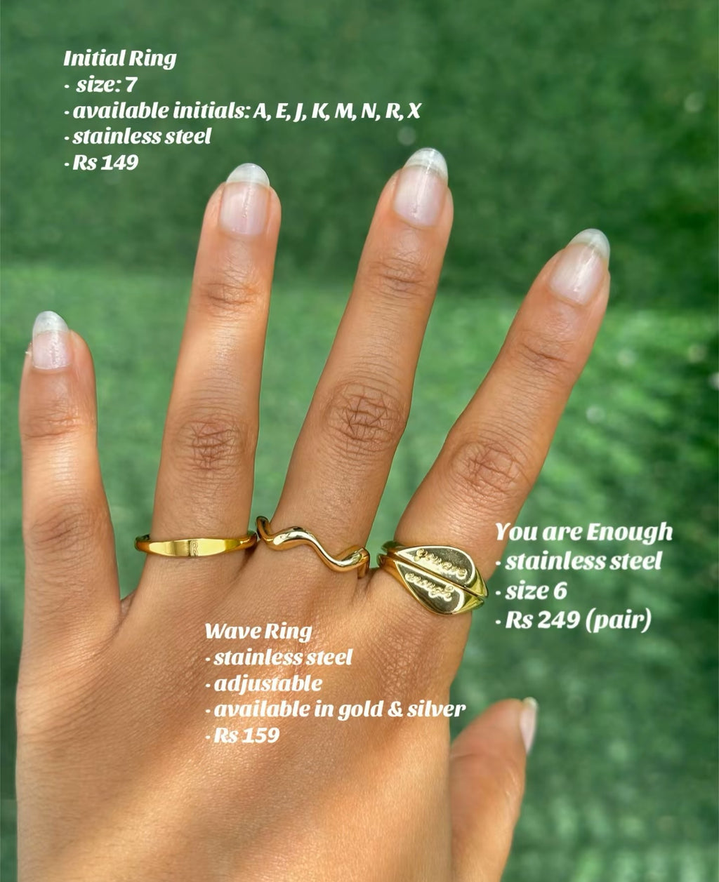 Initial Stainless Steel Ring – Minimal Personalized Ring