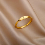 Initial Stainless Steel Ring – Minimal Personalized Ring