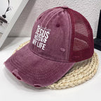 Jesus Saved My Life Vintage Cap