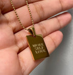 Stainless Steel Quote Necklace