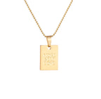 Stainless Steel Quote Necklace