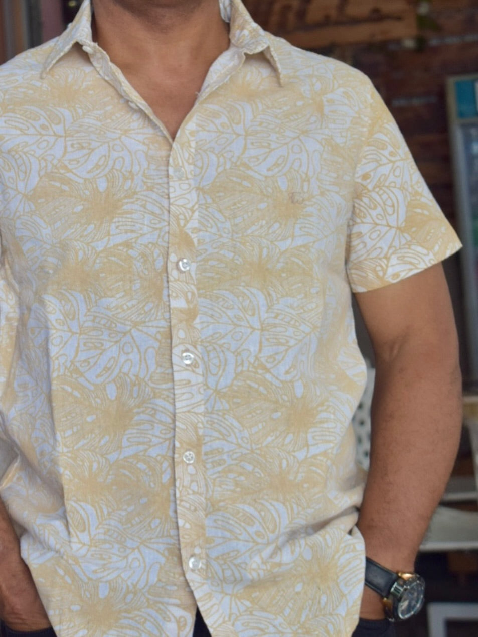 Printed Linen Shirt