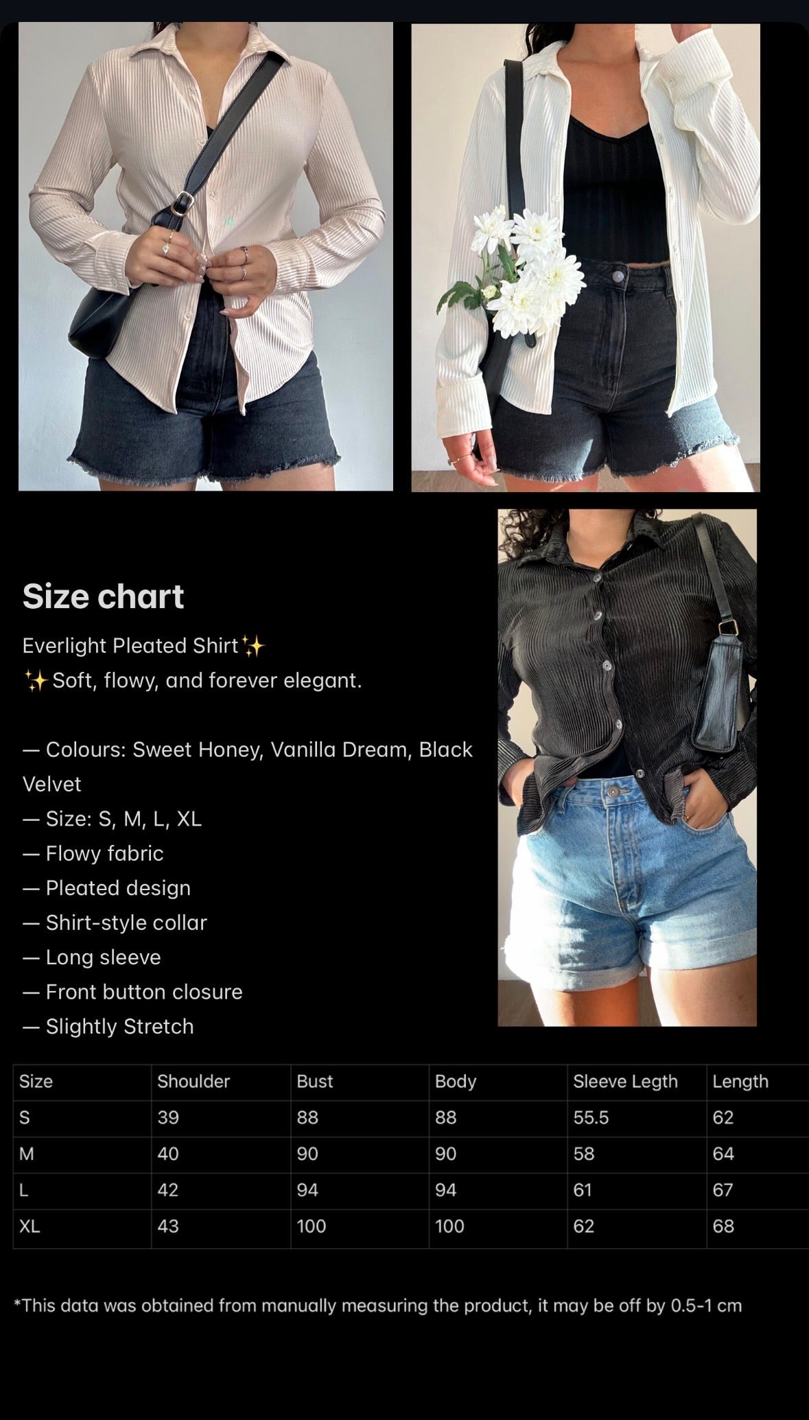 Everlight Pleated Shirt - Elegant Women's Pleated Shirt (Made in Mauritius)
