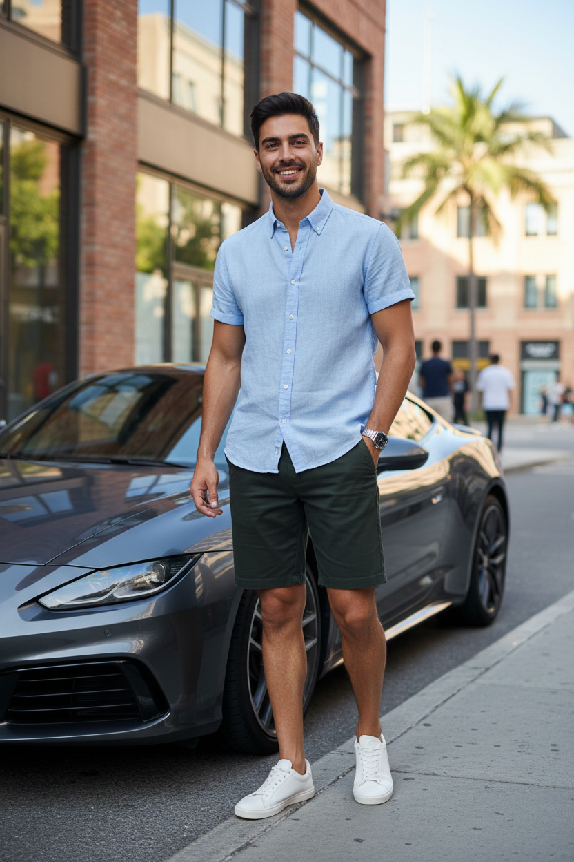 Gabardine Shorts