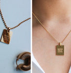 Stainless Steel Quote Necklace