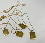 Stainless Steel Quote Necklace