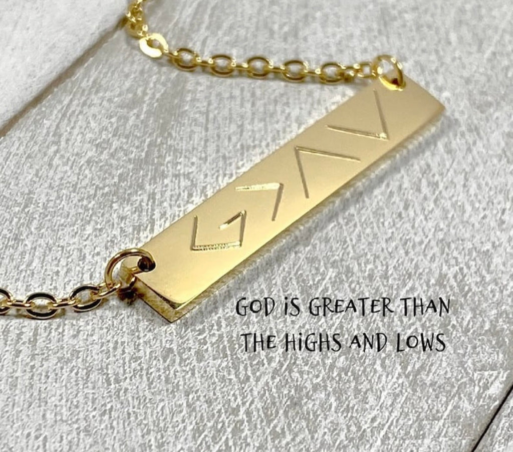 God Is Greater Than Your Highs & Lows Necklace – Faith Necklace