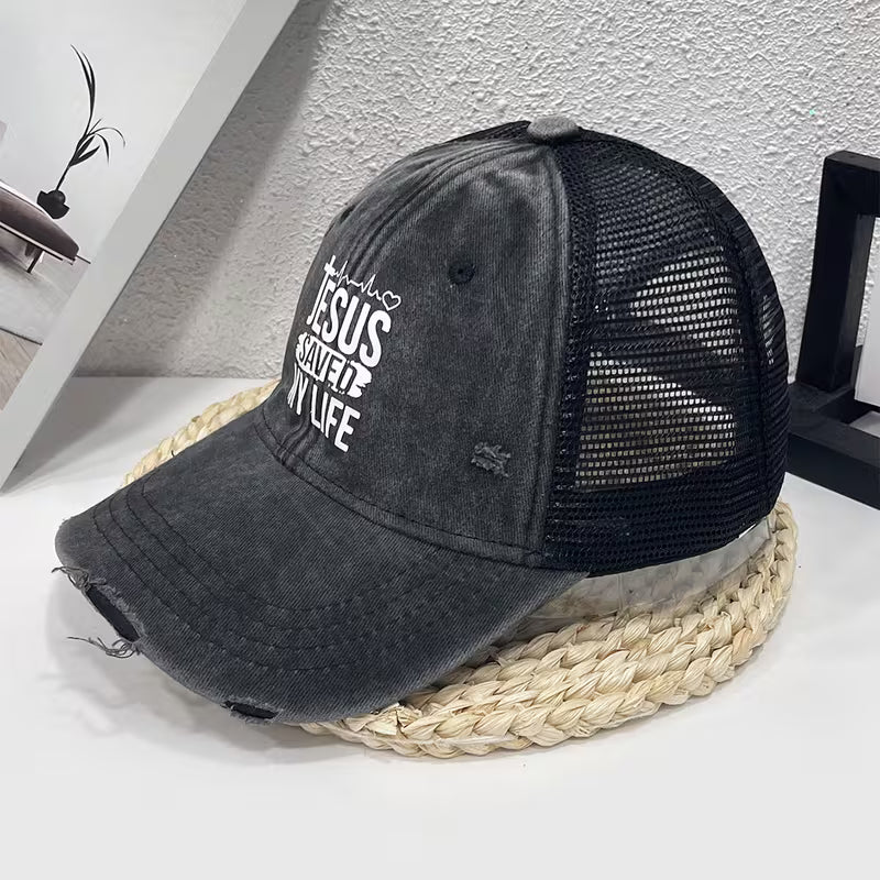 Jesus Saved My Life Vintage Cap