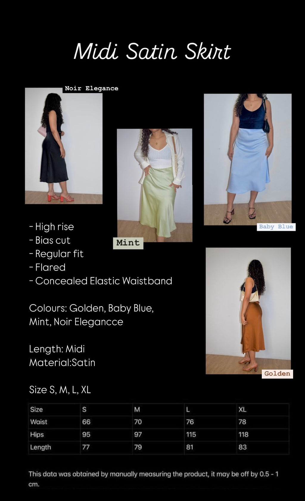 Midi Satin Skirt