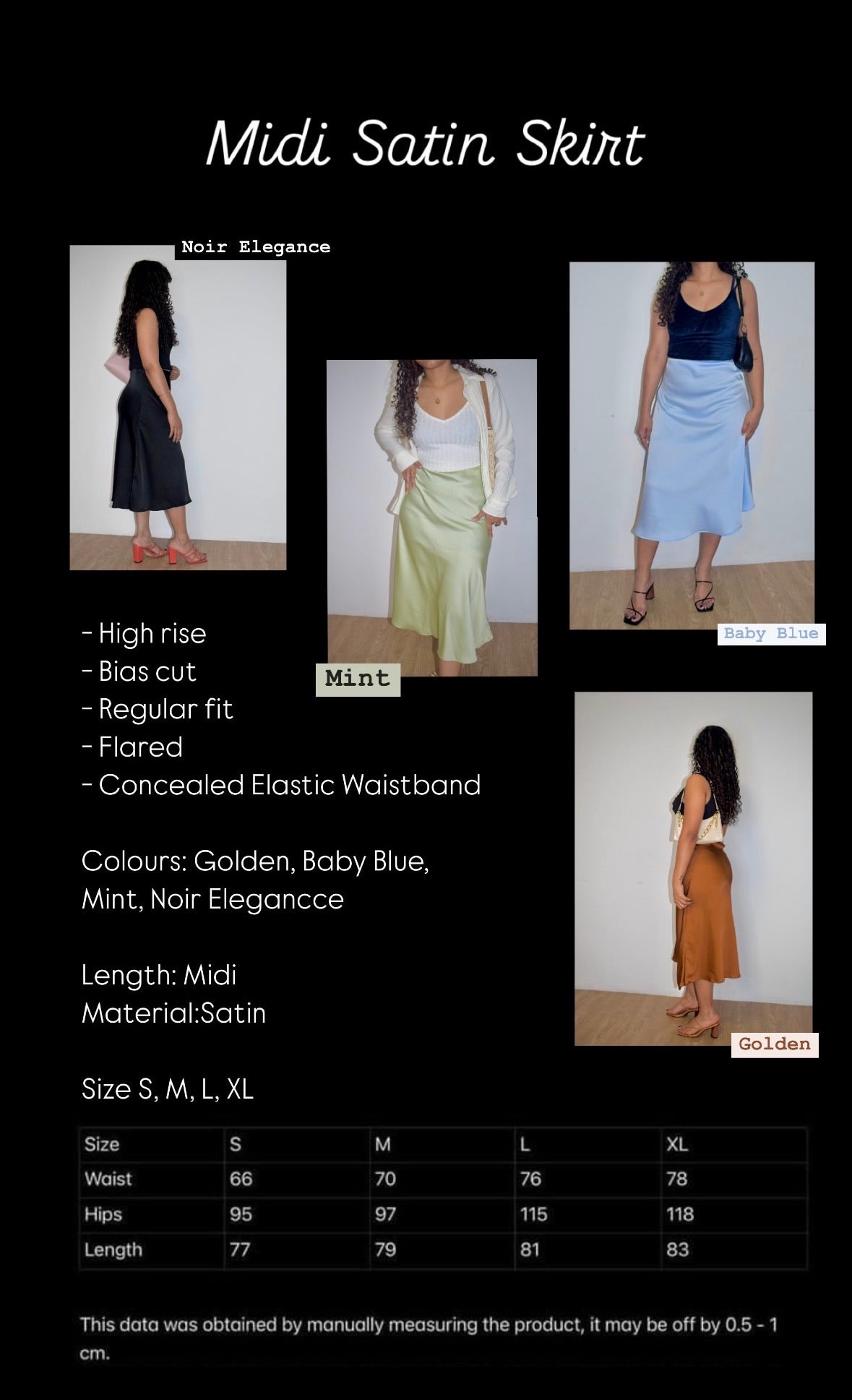 Midi Satin Skirt