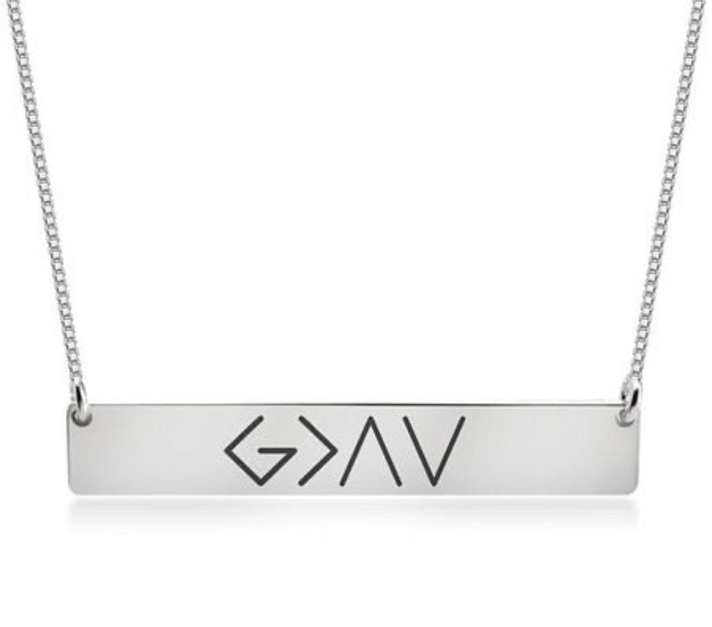 God Is Greater Than Your Highs & Lows Necklace – Faith Necklace