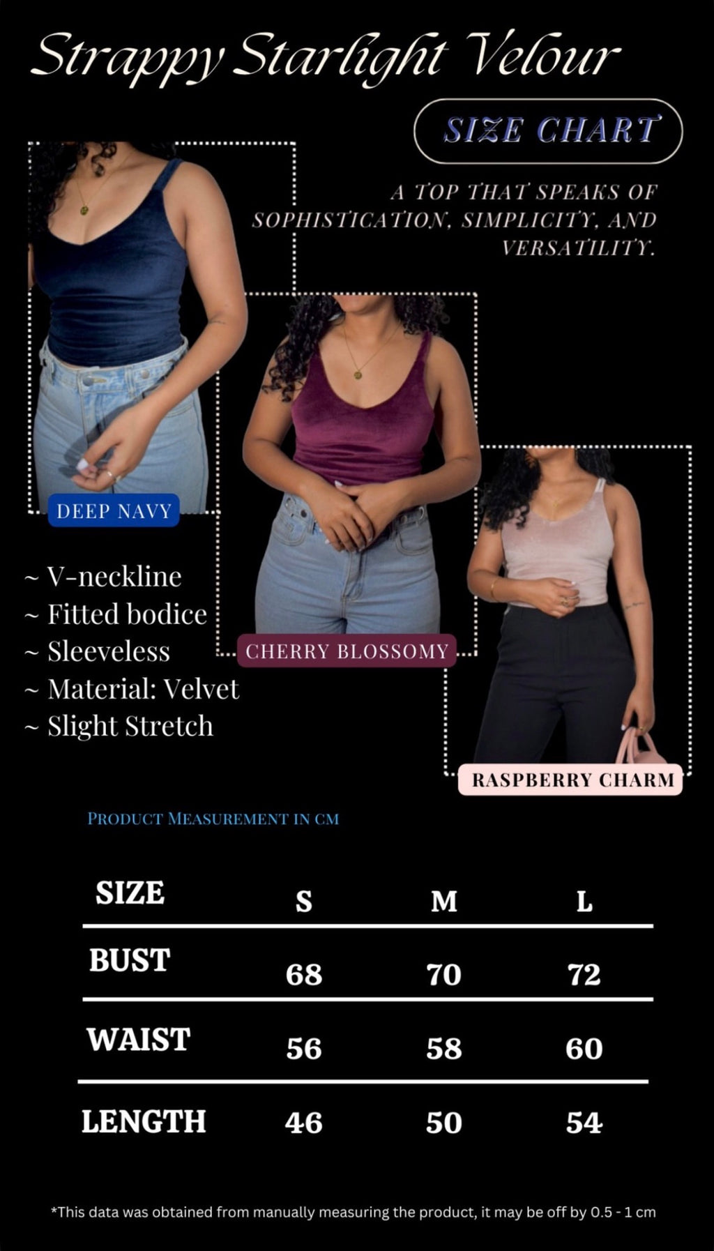 Strappy Starlight Velour Top
