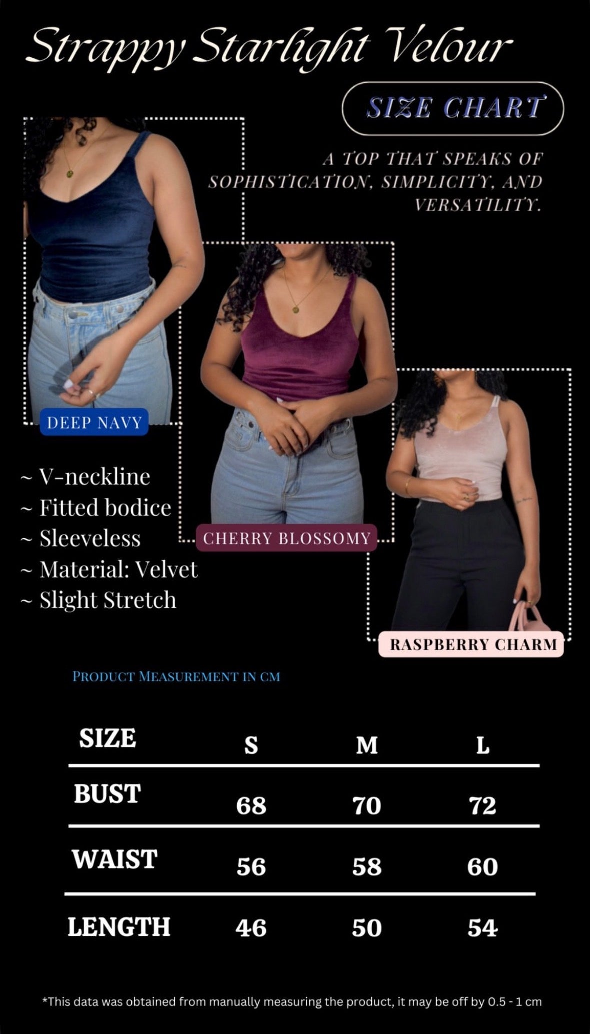 Strappy Starlight Velour Top