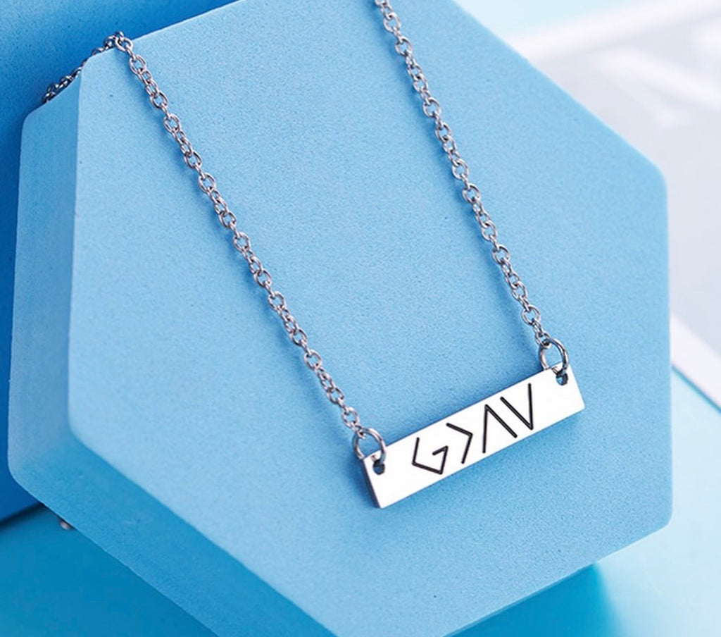 God Is Greater Than Your Highs & Lows Necklace – Faith Necklace