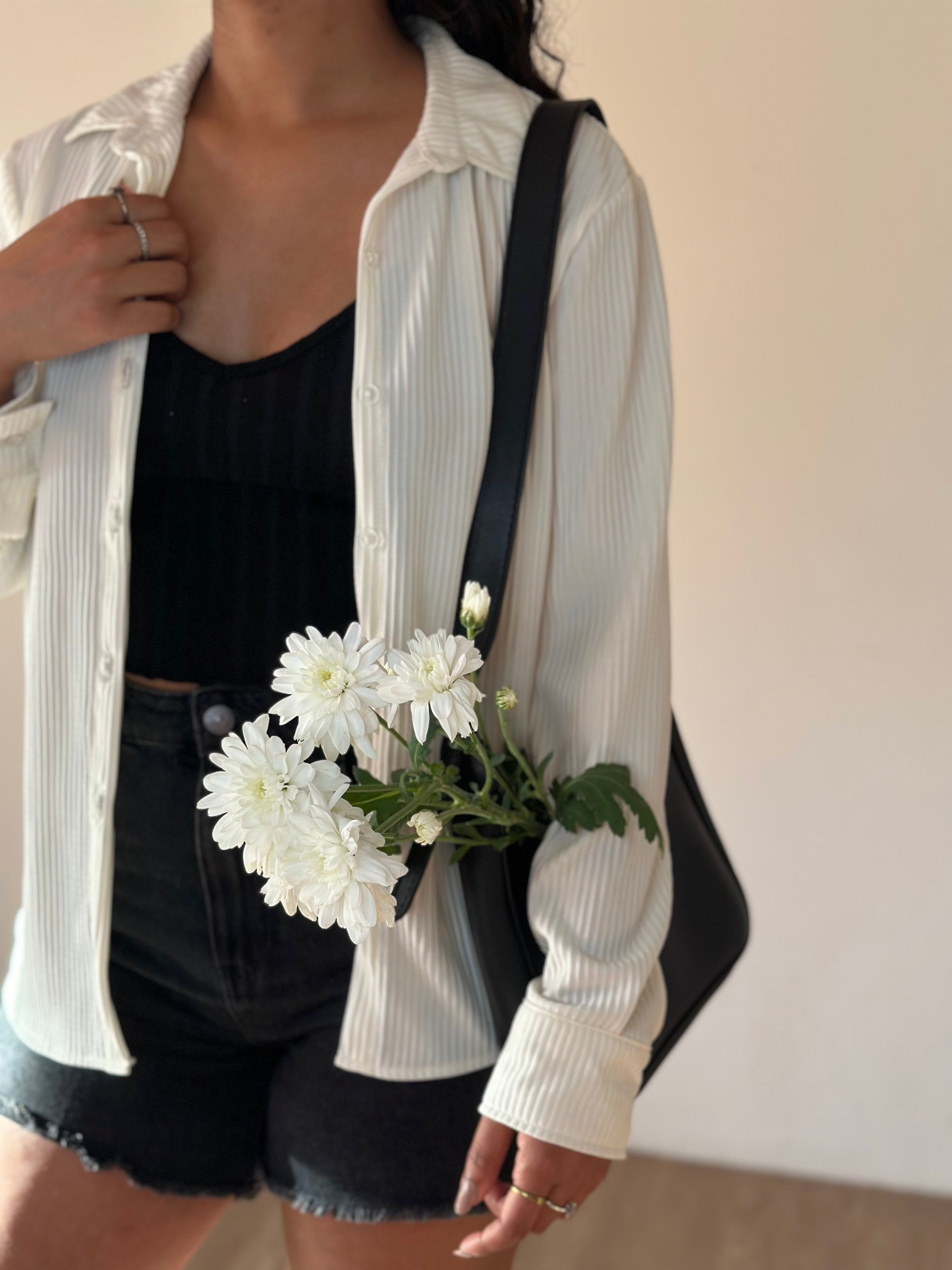 Everlight Pleated Shirt - Elegant Women's Pleated Shirt (Made in Mauritius)