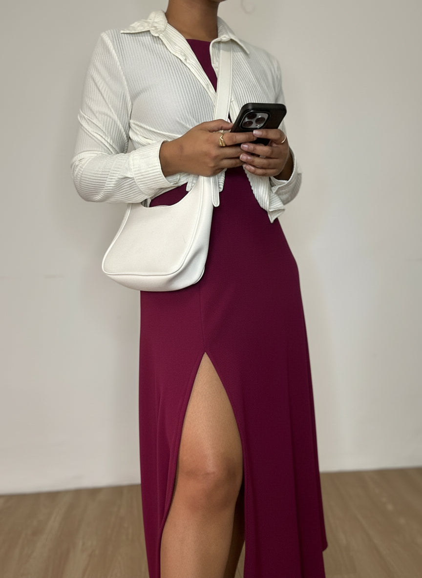 Everlight Pleated Shirt - Elegant Women's Pleated Shirt (Made in Mauritius)