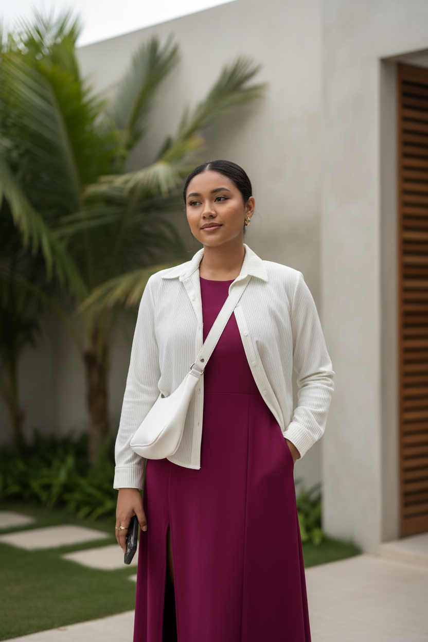 Everlight Pleated Shirt - Elegant Women's Pleated Shirt (Made in Mauritius)