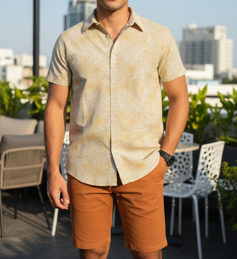 Printed Linen Shirt