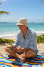 Beige bucket hat - beach