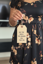 Black Floral - Hang Tag